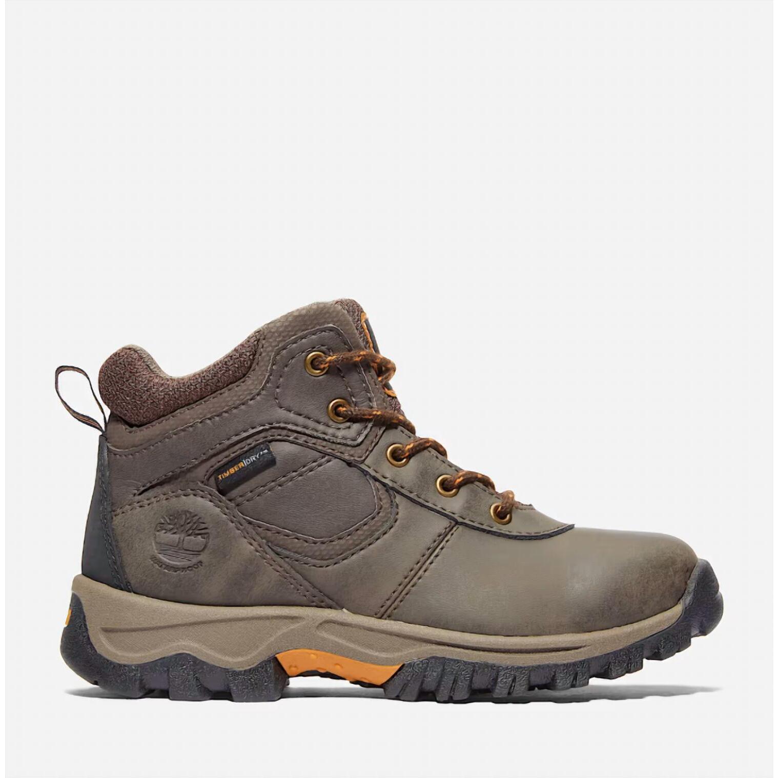 New Timberland Junior Mt. Maddsen Mid Waterproof Hiking Boot In Dark Brown